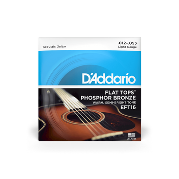 D'ADDARIO EFT16 FLAT TOPS PHOSPHOR BRONZE LIGHT (12-53)