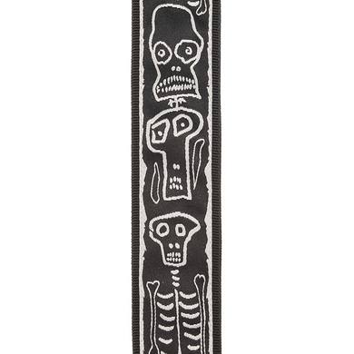 D'ADDARIO JOE SATRANI WOVEN GUITAR STRAP (Skull N Bones)