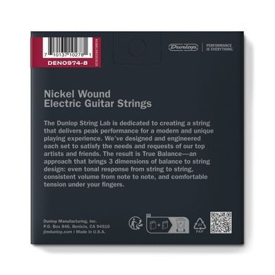 DUNLOP DEN09748 NICKEL WOUND ELECTRIC GUITAR STRINGS 09-74 | 8-STRING