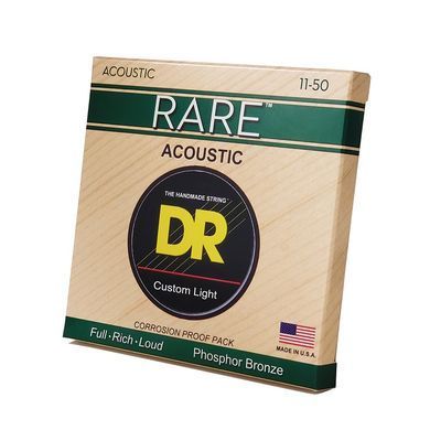 DR Strings RARE Acoustic Phosphor Bronze - Custom Light (11-50)