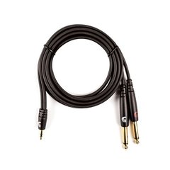 D`ADDARIO PW-MPTS-06 Custom Series 1/8” to Dual 1/4” Audio Cable (1.8m)