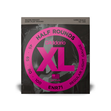 D'ADDARIO ENR71 XL HALF ROUNDS BASS REGULAR LIGHT (45-100)