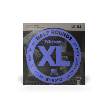 D'ADDARIO EHR350 XL HALF ROUNDS JAZZ LIGHT (12-52)