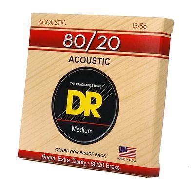 DR Strings HI-BEAM Acoustic 80/20 Bronze - Medium (13-56)