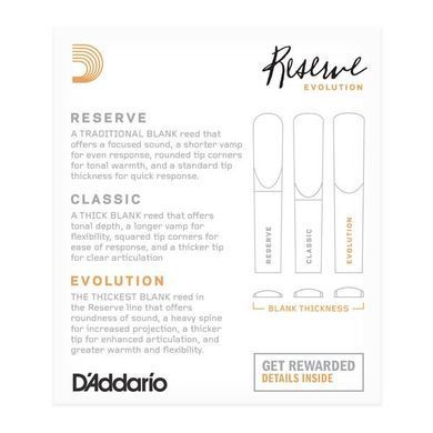 D`ADDARIO DCE1030 Reserve Evolution Bb Clarinet #3.0 - 10 Box