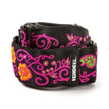 DUNLOP JIMI HENDRIX BLACKLIGHT MONTEREY PINK STRAP