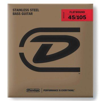 DUNLOP DBFS45105 Stainless Steel Flatwound Bass 45-105