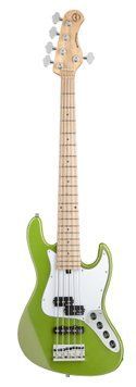 SADOWSKY METROEXPRESS 21-FRET HYBRID P/J BASS, MAPLE, 5-STRING (SOLID SAGE GREEN METALLIC SATIN)