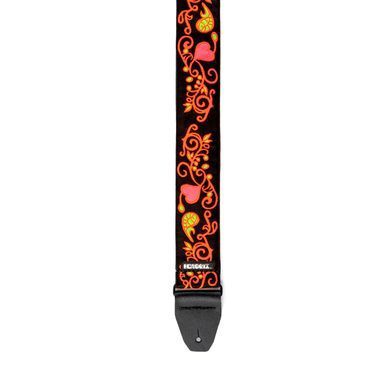DUNLOP JIMI HENDRIX BLACKLIGHT MONTEREY ORANGE STRAP
