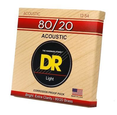 DR Strings HI-BEAM Acoustic 80/20 Bronze - Light (12-54)