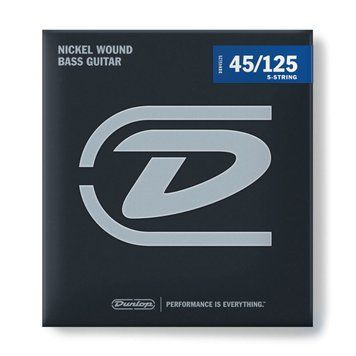 DUNLOP DBN45125 NICKEL WOUND BASS STRINGS 45-125 | 5-STRING