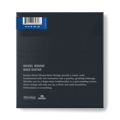 DUNLOP DBN45125 NICKEL WOUND BASS STRINGS 45-125 | 5-STRING