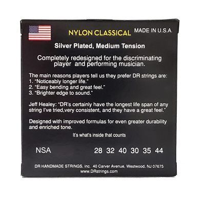 DR Strings CLASSICAL NYLON Hard Tension