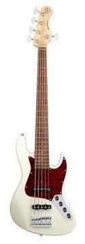 SADOWSKY METROEXPRESS 21-FRET VINTAGE J/J BASS, MORADO, 5-STRING (SOLID OLYMPIC WHITE HIGH POLISH)
