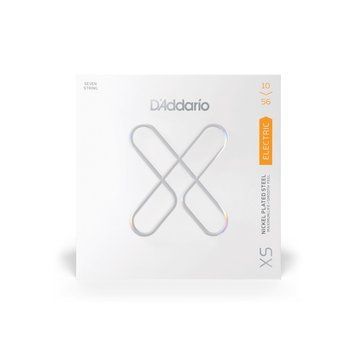 D'ADDARIO XSE1056 XS Coated Electric Guitar Strings, Regular Light 7-String (10-56)
