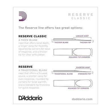 D`ADDARIO DCT1025 Reserve Classic Bb Clarinet #2.5 - 10 Box