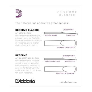 D`ADDARIO DCT1030 Reserve Classic Bb Clarinet #3.0 - 10 Box