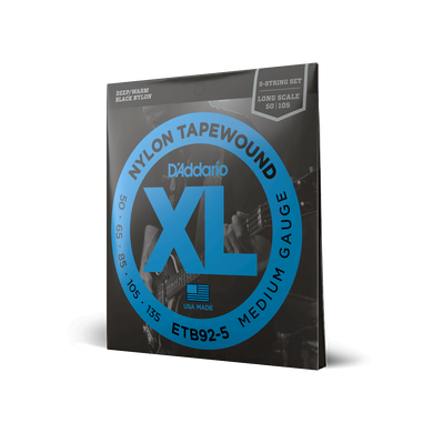 D'ADDARIO ETB92-5 XL NYLON TAPEWOUND 5-STRING BASS (50-135)