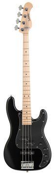 SADOWSKY METROLINE 21-FRET HYBRID P/J BASS, ASH, 4-STRING (SOLID BLACK SATIN)