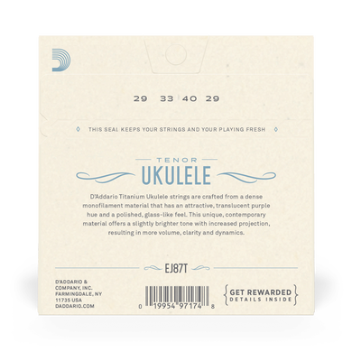 D'ADDARIO EJ87T TITANIUM UKULELE TENOR