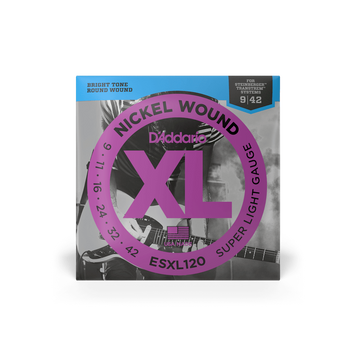 D'ADDARIO ESXL120 XL NICKEL WOUND SUPER LIGHT DOUBLE BALL END (09-42)