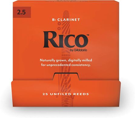 D`ADDARIO RCA0125-B25 Rico by D'Addario - Bb Clarinet #2.5 - 25 Box