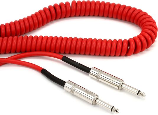 D`ADDARIO PW-CDG-30RD Coiled Instrument Cable - Red