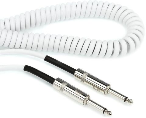 D`ADDARIO PW-CDG-30WH Coiled Instrument Cable - White